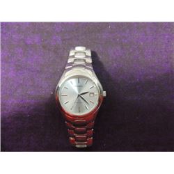FOSSIL SILVERTONE STAINLESS MANS WATCH WRISTWATCH