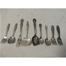 9 COLLECTOR SPOONS PLANTERS WORLDS FAIR MORE