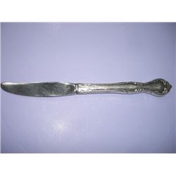 SILVER HANDLED HEAVY KNIFE STAMPED BUT CAN NOT SEE STAMP-HANDLE IS SILVER!! SILVER KNIFE CAME OUT OF