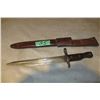 Image 1 : WWI Ross Bayonet c/w leather sheath sharp point RCA, LOB, Ross rifle Quebec
