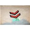 Image 1 : 2 Royal Canadian Navy 3-8 year chevrons red w/ black background