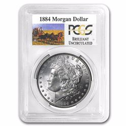1884 PCGS GRADED Stage Coach Silver Dollar BU RARE STAGECOACH SERIES