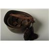 Image 5 : Italian WW II era metal helmet in very good  condition with liner, chin strap, netting and  majority