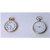 Image 1 : Lot of two open face pocket watches including an  Illinois brand watch with “C. R. Johnson”  inscrib