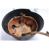 Image 5 : German Nazi era Police helmet with double decals  and liner with chin strap intact. 80%-90% original