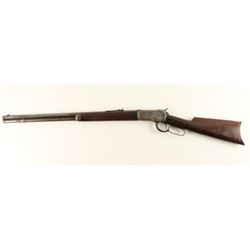 Winchester 1892 Lever Action Rifle, .38 W.C.F.,  24” octagon barrel, full magazine, walnut wood  sto