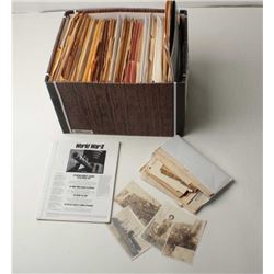 Bonanza box lot of research official photos,  copies of photos,  negatives, slides, etc. and  corres