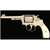 Image 2 : Smith & Wesson Hand Ejector DA revolver, .38 S&W  Special caliber, 5” barrel, S/N 86323, nickel  fin