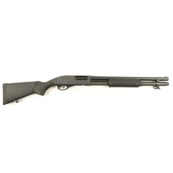 Remington Model 870 pump action shotgun, 12 gauge,  18.5” barrel, S/N AB979909M, mat black finish,