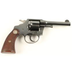 Colt Police Positive DA revolver, .38 caliber, 4”  barrel, S/N 343657, blued finish, checkered wood