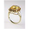 Image 2 : Estate vintage design ladies ring set with a  center checkerboard cut Citrine weighing approx.  10.0