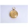 Image 1 : Fancy Mid-19th century English pocket watch in 18K  gold. Hallmarked case with “W.F.” initials and  