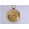 Image 3 : Fancy Mid-19th century English pocket watch in 18K  gold. Hallmarked case with “W.F.” initials and  