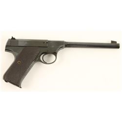 Colt Woodsman semi-automatic pistol, .22 LR  caliber, 6.5” barrel, S/N 87546, blued finish,  checker