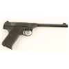 Image 1 : Colt Woodsman semi-automatic pistol, .22 LR  caliber, 6.5” barrel, S/N 87546, blued finish,  checker
