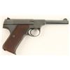 Image 1 : Colt Woodsman semi-automatic pistol, .22LR  caliber, 4.5” barrel, S/N 144393, blued finish,  checker