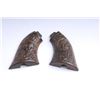 Image 2 : Lot of 2 pair of original floral gutta percha  grips for the Sharps 4 barrel derringer; both in  ove