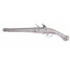 Image 1 : Turkish or Balkan flintlock Chieftan’s grade  pistol with fancy cast silver stock circa early to  mi