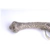 Image 4 : Turkish or Balkan flintlock Chieftan’s grade  pistol with fancy cast silver stock circa early to  mi