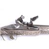 Image 5 : Turkish or Balkan flintlock Chieftan’s grade  pistol with fancy cast silver stock circa early to  mi
