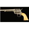 Image 1 : Colt SAA revolver, .45 caliber, barrel shortened  to 6.25”, S/N 32497, nickel finish, period ivory  