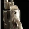 Image 2 : Colt SAA revolver, .45 caliber, barrel shortened  to 6.25”, S/N 32497, nickel finish, period ivory  