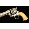 Image 3 : Colt SAA revolver, .45 caliber, barrel shortened  to 6.25”, S/N 32497, nickel finish, period ivory  