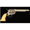 Image 8 : Colt SAA revolver, .45 caliber, barrel shortened  to 6.25”, S/N 32497, nickel finish, period ivory  