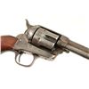 Image 6 : Colt SAA revolver, .45 caliber, 4.75” barrel, S/N  121807, blued and case hardened finish, wood grip