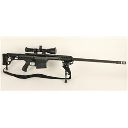 Barrett Model 98B bolt action rifle, .338 caliber,  28” barrel, S/N 98B01696, mat black finish,  ret