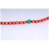 Image 3 : One silver Tibetan talisman strung in rare salmon  coral beads 11mm in diameter and 32 inches long  