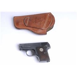 Colt, 1908 Hammerless Pocket Pistol, #373168, .25  Semi-Auto, bore is very good. 2” barrel length,
