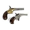 Image 1 : Lot of 2 Percussion Derringers .25 caliber, 2"  round barrel length, NSN, no visible markings.   Nic