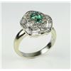 Image 2 : Exceptional ladies ring set with a very fine  PARAIBA Teal Green Tourmaline weighing 1.02 carats  an