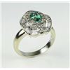 Image 2 : Exceptional ladies ring set with a very fine  PARAIBA Teal Green Tourmaline weighing 1.02 carats  an