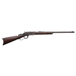 Winchester Model 1873 lever action rifle, .38-40  caliber, 24” round barrel, S/N 207905B, blued  fin
