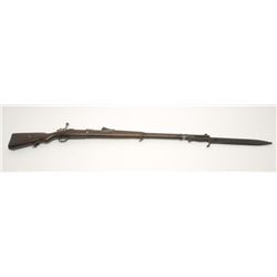 Turkish Mauser bolt action rifle, with bayonet and  sheath, 8mm caliber, 30” barrel, S/N 5155l, in