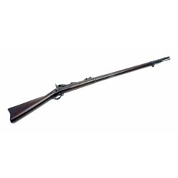 U.S. Springfield trapdoor rifle, .45-70 caliber,  32.5” barrel, S/N 243346, military blued finish,