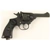 Image 1 : Webley MK IV DA revolver, .38 caliber, 4” barrel,  S/N 53833, mat black finish, checkered black hard