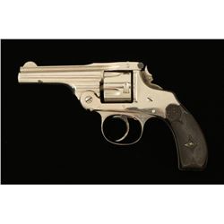Hopkins & Allen DA top break revolver, .32  caliber, 3” barrel, S/N 69932, nickel finish,  folding h