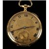 Image 1 : Early English open face pocket watch with “STS”  engraved on the back cover, approximately 1.75” in 