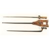 Image 2 : Lot of 2 bayonets; one a French needle bayonet  with metal sheath and leather hanger; the other a  S