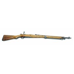 Japanese Arisaka bolt action rifle, 8mm caliber,  26” barrel, S/N 58641, military blued finish, wood