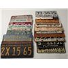 Bonanza lot of 24 old license plates ranging from  the 1930’s to present, many states represented  p