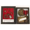 Image 1 : Indian Wars period related lot of ephemera  including a riker case 5 little relics dug from  Ft. Mas