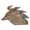 Image 7 : Lot of 2 metal and 6 fiberboard old water fowl  decoys including a large metal goose decoy with  the