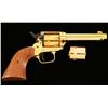 Image 5 : Western Ranger Plains Rider SA Revolver, .22  caliber, 4 ¾” barrel, wood grips, gold finish, S/N  rr