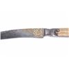 Image 2 : Mid-Eastern tribal knife with watered steel blade  showing gold Damascus inlay and stag horn grip.  