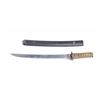 Image 1 : Japanese Wakasashi with signed blade circa Shinto  to Shin-Shito era. Fancy mounts with one signed. 