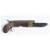 Image 3 : Percussion Pistol With Folding Knife, .31 caliber,  3.5" brass barrel with 3" folding knife blade,  